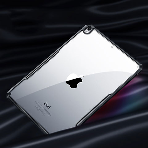 Apple iPad Air 10.9 (2020)用ハイブリットバンパーケース クリア透明 プラスチック 鏡面 カバー アップル ブラック