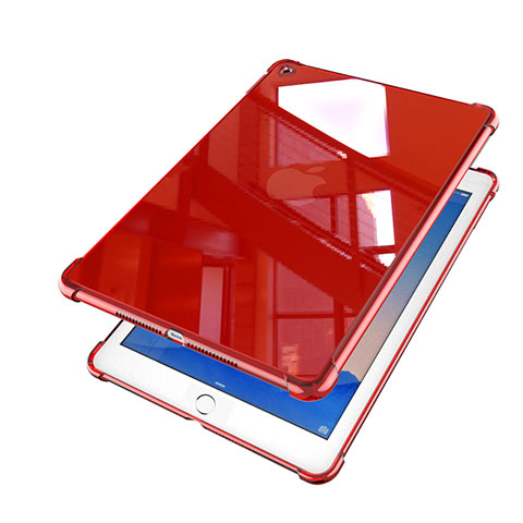 Apple iPad Air 2用極薄ソフトケース シリコンケース 耐衝撃 全面保護 クリア透明 H01 アップル レッド