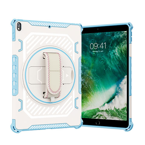 Apple iPad Air 3用ハイブリットバンパーケース スタンド プラスチック 兼シリコーン カバー L07 アップル ネイビー
