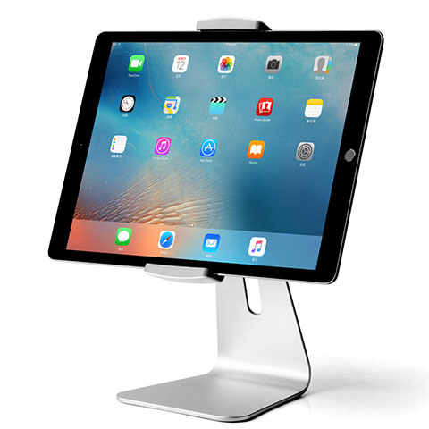 Apple iPad Air 4 10.9 (2020)用スタンドタイプのタブレット ホルダー ユニバーサル T24 アップル シルバー