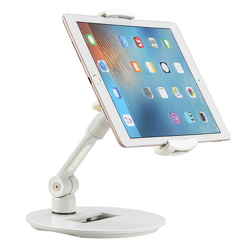 Apple iPad Air 4 10.9 (2020)用スタンドタイプのタブレット クリップ式 フレキシブル仕様 H06 アップル ホワイト