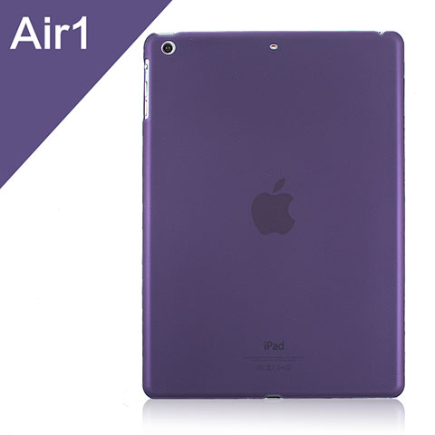 Apple iPad Air用極薄ケース クリア透明 プラスチック アップル パープル