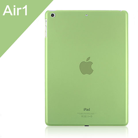 Apple iPad Air用極薄ケース クリア透明 プラスチック アップル グリーン