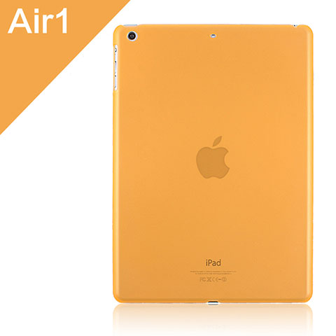 Apple iPad Air用極薄ケース クリア透明 プラスチック アップル オレンジ