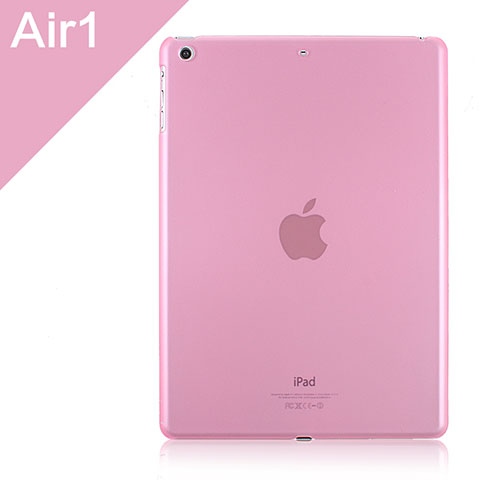 Apple iPad Air用極薄ケース クリア透明 プラスチック アップル ピンク