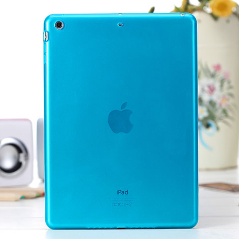 Apple iPad Air用極薄ソフトケース シリコンケース 耐衝撃 全面保護 クリア透明 アップル ネイビー