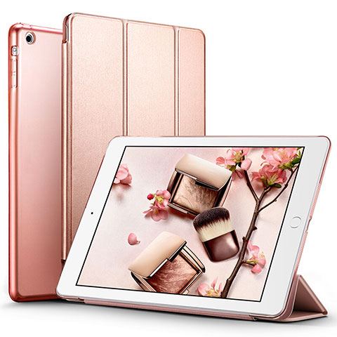 Apple iPad Air用手帳型 レザーケース スタンド L01 アップル ローズゴールド