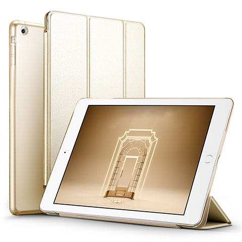 Apple iPad Mini 2用手帳型 レザーケース スタンド L06 アップル ゴールド
