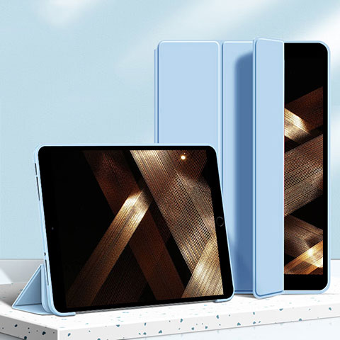Apple iPad Mini 4用手帳型 レザーケース スタンド カバー H04 アップル ネイビー