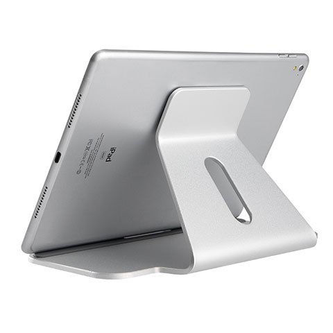 Apple iPad Mini 4用スタンドタイプのタブレット クリップ式 フレキシブル仕様 K21 アップル シルバー
