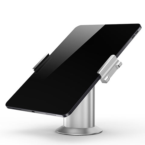 Apple iPad Mini 4用スタンドタイプのタブレット クリップ式 フレキシブル仕様 K12 アップル シルバー