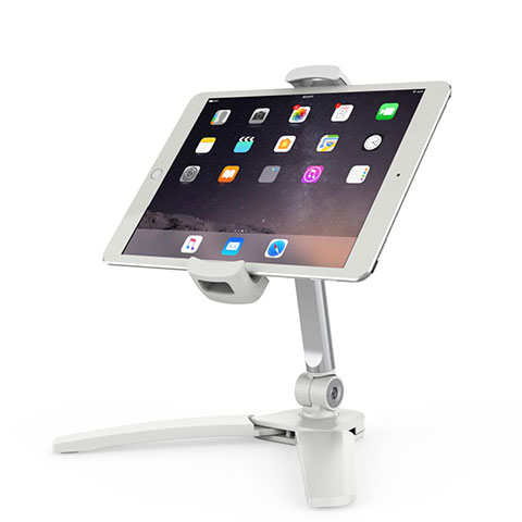 Apple iPad Mini 4用スタンドタイプのタブレット クリップ式 フレキシブル仕様 K08 アップル ホワイト