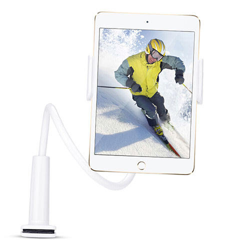 Apple iPad Mini 4用スタンドタイプのタブレット クリップ式 フレキシブル仕様 T38 アップル ホワイト