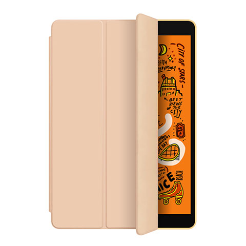 Apple iPad Mini 5 (2019)用手帳型 レザーケース スタンド L04 アップル ゴールド