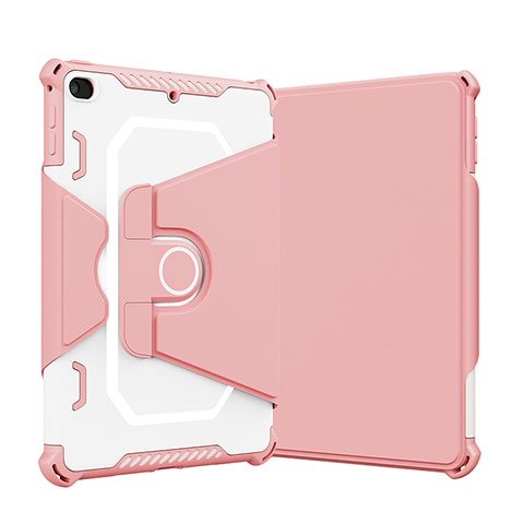 Apple iPad Mini 5 (2019)用ハイブリットバンパーケース スタンド プラスチック 兼シリコーン カバー L05 アップル ピンク