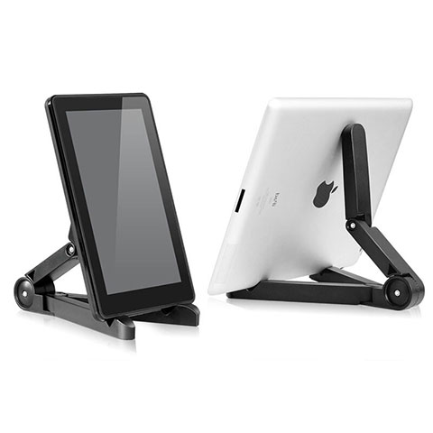 Apple iPad Mini 5 (2019)用スタンドタイプのタブレット ホルダー ユニバーサル T23 アップル ブラック