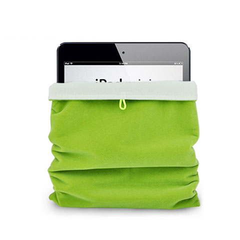Apple iPad Mini用ソフトベルベットポーチバッグ ケース アップル グリーン