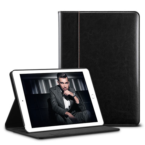 Apple iPad Pro 10.5用手帳型 レザーケース スタンド カバー U01 アップル ブラック