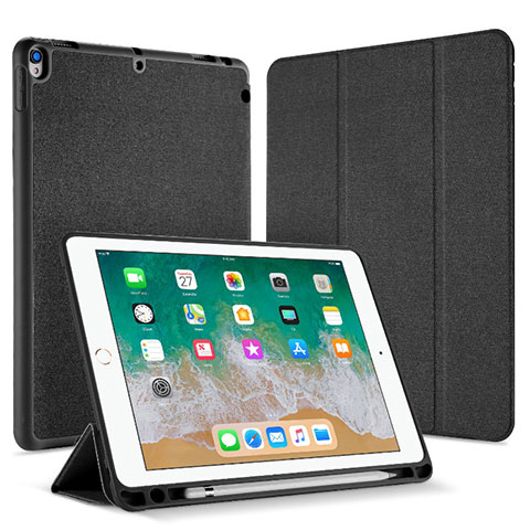 Apple iPad Pro 10.5用手帳型 レザーケース スタンド カバー L07 アップル ブラック