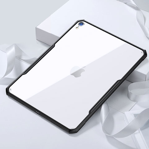 Apple iPad Pro 11 (2018)用極薄ソフトケース シリコンケース 耐衝撃 全面保護 クリア透明 カバー アップル ブラック
