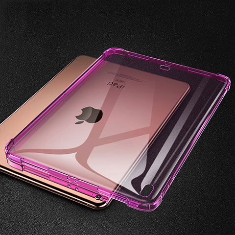 Apple iPad Pro 11 (2018)用極薄ソフトケース シリコンケース 耐衝撃 全面保護 クリア透明 S01 アップル ピンク