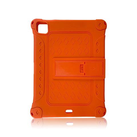 Apple iPad Pro 11 (2020)用ハイブリットバンパーケース スタンド プラスチック 兼シリコーン カバー H01 アップル オレンジ
