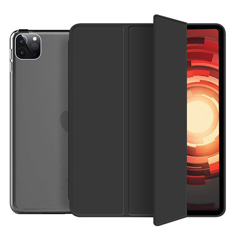 Apple iPad Pro 11 (2020)用手帳型 レザーケース スタンド カバー L10 アップル ブラック
