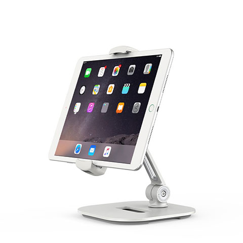 Apple iPad Pro 11 (2020)用スタンドタイプのタブレット クリップ式 フレキシブル仕様 K02 アップル ホワイト