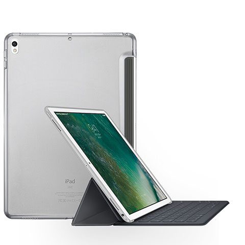 Apple iPad Pro 12.9 (2017)用手帳型 レザーケース スタンド アップル クリア