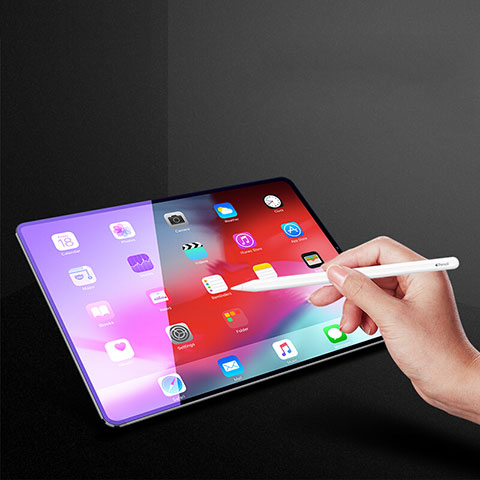 Apple iPad Pro 12.9 (2018)用アンチグレア ブルーライト 強化ガラス 液晶保護フィルム B02 アップル クリア