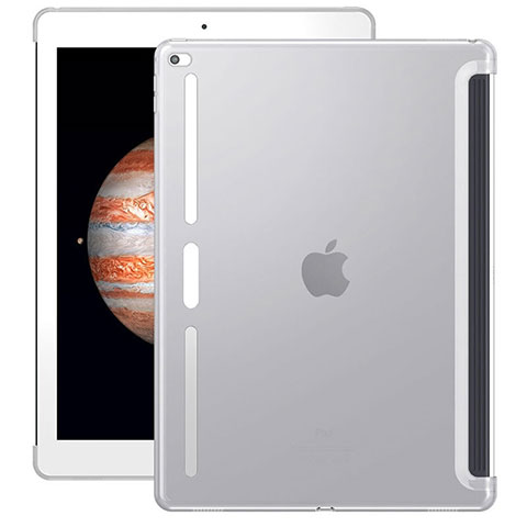 Apple iPad Pro 12.9用極薄ソフトケース シリコンケース 耐衝撃 全面保護 クリア透明 アップル ホワイト