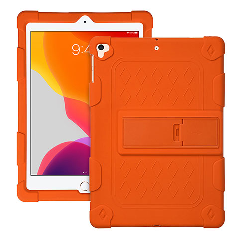 Apple iPad Pro 9.7用ハイブリットバンパーケース スタンド プラスチック 兼シリコーン カバー H01 アップル オレンジ