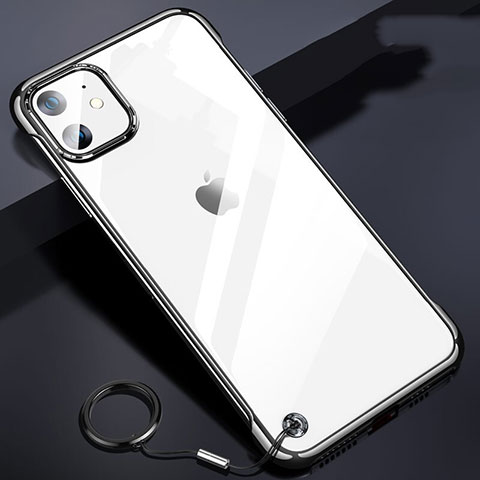 Apple iPhone 11用ハードカバー クリスタル クリア透明 S03 アップル ブラック