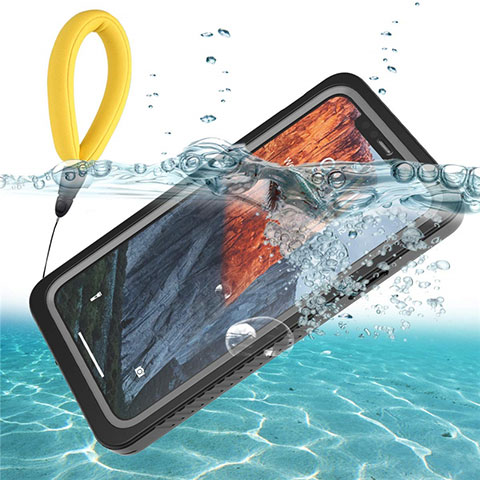 Apple iPhone 11用完全防水ケース ハイブリットバンパーカバー 高級感 手触り良い 360度 U01 アップル ブラック