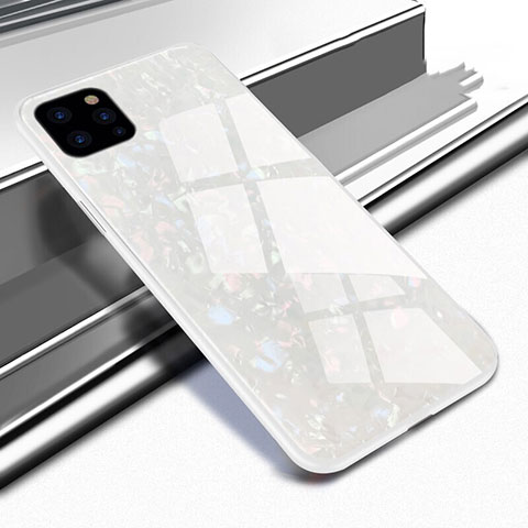 Apple iPhone 11 Pro用ハイブリットバンパーケース プラスチック 鏡面 カバー T02 アップル ホワイト