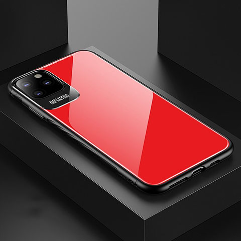 Apple iPhone 11 Pro用ハイブリットバンパーケース プラスチック 鏡面 カバー G02 アップル レッド