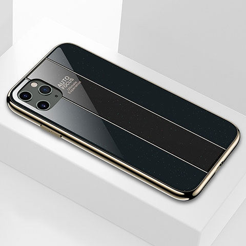 Apple iPhone 11 Pro用ハイブリットバンパーケース プラスチック 鏡面 カバー T01 アップル ブラック