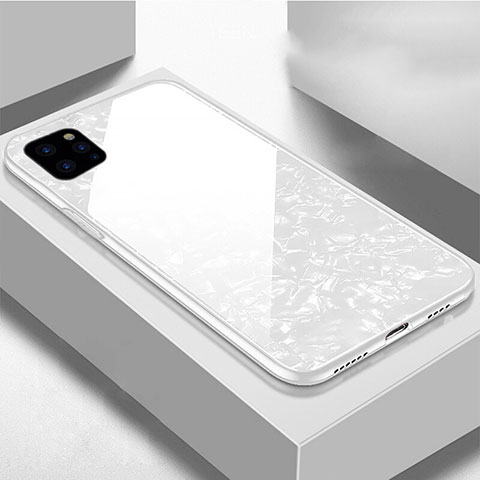 Apple iPhone 11 Pro用ハイブリットバンパーケース プラスチック 鏡面 カバー T06 アップル ホワイト