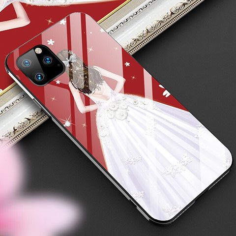 Apple iPhone 11 Pro用ハイブリットバンパーケース プラスチック ドレスガール ドレス少女 鏡面 カバー M01 アップル ホワイト