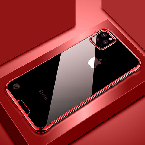 Apple iPhone 11 Pro用ハードカバー クリスタル クリア透明 S02 アップル レッド