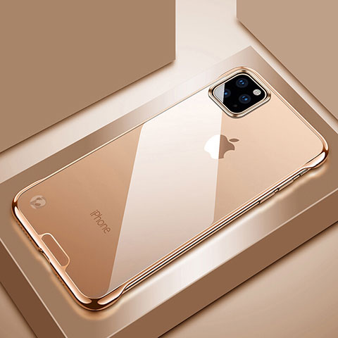 Apple iPhone 11 Pro用ハードカバー クリスタル クリア透明 S02 アップル ゴールド