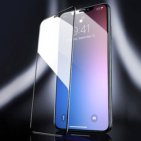 Apple iPhone 11 Pro用強化ガラス フル液晶保護フィルム F04 アップル ブラック
