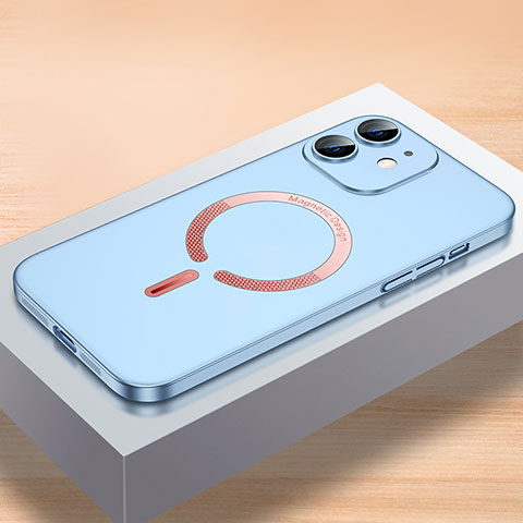 Apple iPhone 12用ハードケース プラスチック 質感もマット カバー Mag-Safe 磁気 Magnetic QC1 アップル ブルー