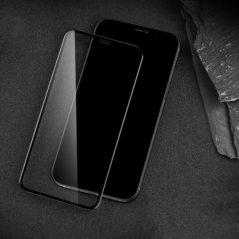 Apple iPhone 12用強化ガラス フル液晶保護フィルム アップル ブラック