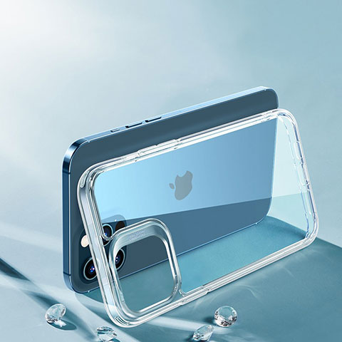 Apple iPhone 12 Pro用極薄ソフトケース シリコンケース 耐衝撃 全面保護 クリア透明 T06 アップル クリア