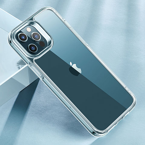 Apple iPhone 12 Pro Max用極薄ソフトケース シリコンケース 耐衝撃 全面保護 クリア透明 T05 アップル クリア