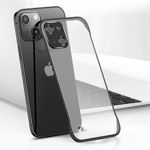 Apple iPhone 13用ハードカバー クリスタル クリア透明 H05 アップル ブラック