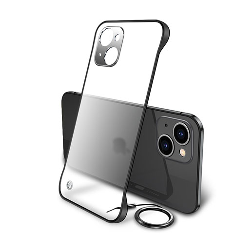 Apple iPhone 13用ハードカバー クリスタル クリア透明 H01 アップル ブラック