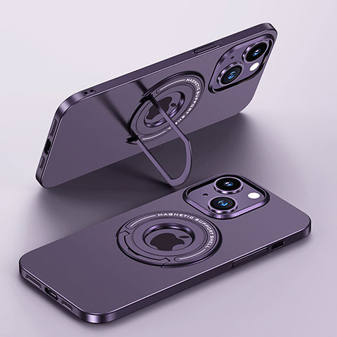 Apple iPhone 13用ハードケース プラスチック 質感もマット カバー Mag-Safe 磁気 Magnetic JB1 アップル パープル