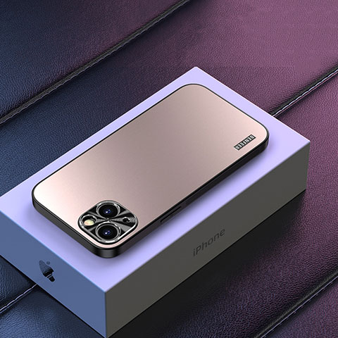 Apple iPhone 13用ハードケース プラスチック 質感もマット カバー TB2 アップル ゴールド